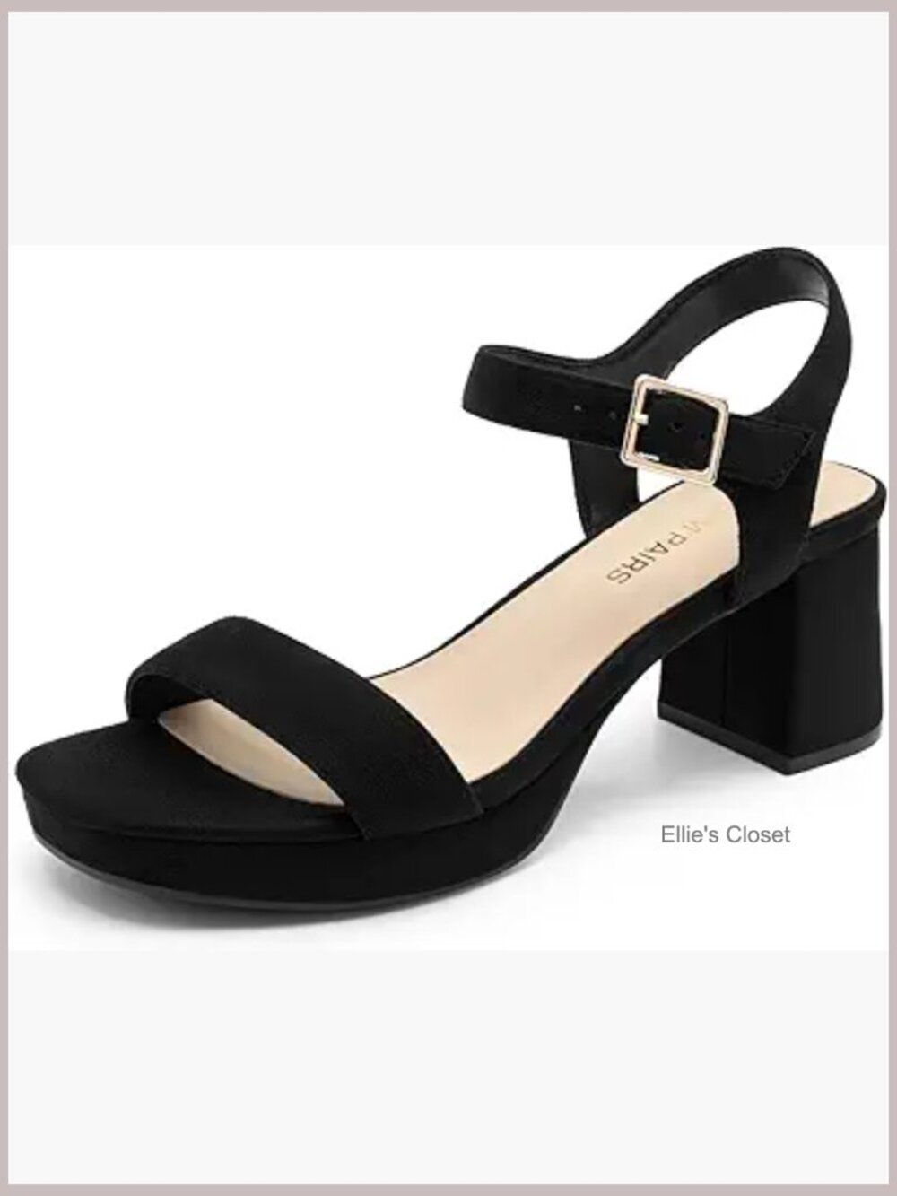 Block Chunky Open Toe Ankle Strap Heel Platform Wedding Dress Sandals